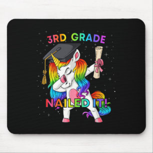 Tapis De Souris Dabbing Unicorn 3ème grade Nail It Graduation Gir