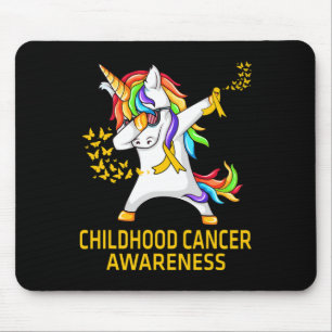 Tapis De Souris Dabbing Unicorn Enfance Cancer Awareness Guerrier