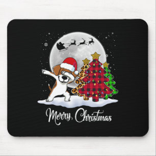 Tapis De Souris Dabing Beagle Dab Chien Santa Hat Arbre de Noël Fu
