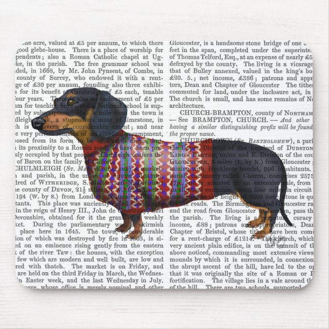 Tapis De Souris Dachshund Avec Sweat Laineux (Devant)