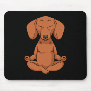Tapis De Souris Dachshund Cadeau Femmes Weiner Chien Yoga Méditati