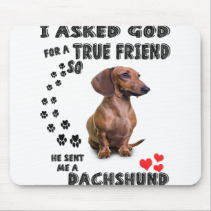 Tapis De Souris Dachshund Cadeau Miniature, Chien De Saucisse, Wog