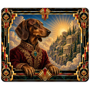 Tapis De Souris Dachshund, Chien Art Déco