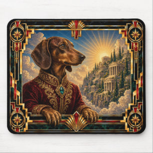 Tapis De Souris Dachshund, Chien Art Déco