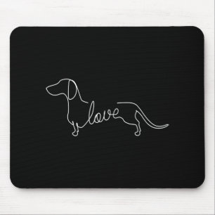 Tapis De Souris Dachshund Chiweenie Wiener Dog Log Sketch