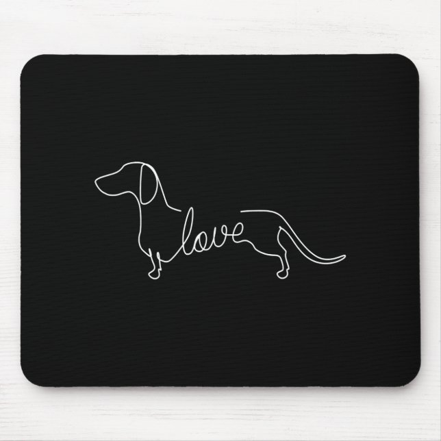 Tapis De Souris Dachshund Chiweenie Wiener Dog Log Sketch (Devant)