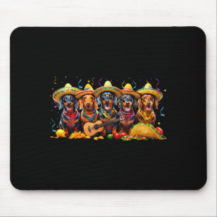 Tapis De Souris Dachshund cinq de mayo chien saucisse