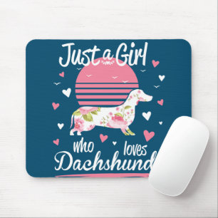 Tapis De Souris Dachshund Design, Juste Une Fille Qui Aime Les Dac
