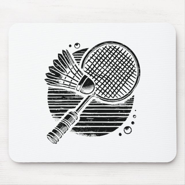 Tapis De Souris Dachshund Dog Badminton Player Shuttle (Devant)
