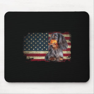 Tapis De Souris Dachshund Drapeau Usa Chien Patriote Amoureux 4 Ju