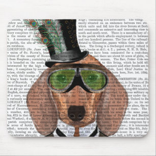 Tapis De Souris Dachshund Green Gogges Top Hat