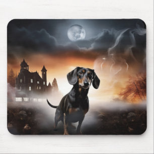 Tapis De Souris Dachshund Halloween effroi