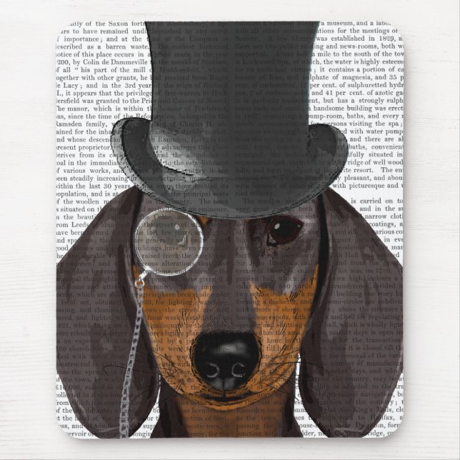 Tapis De Souris Dachshund, Hound officiel et Casquette (Devant)