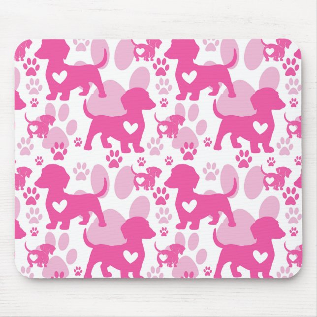 Tapis De Souris Dachshund Love Chien Mousepad (Devant)