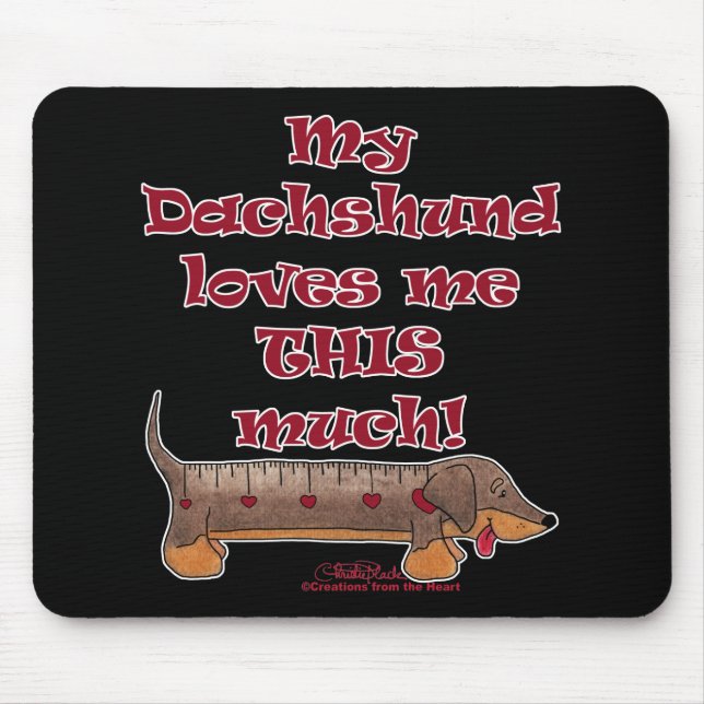 Tapis De Souris Dachshund Love Meter (Devant)