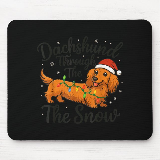Tapis De Souris Dachshund Through The Snow Christmas Pajama Toddle (Devant)