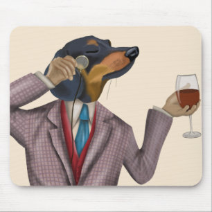 Tapis De Souris Dachshund Wine Snob