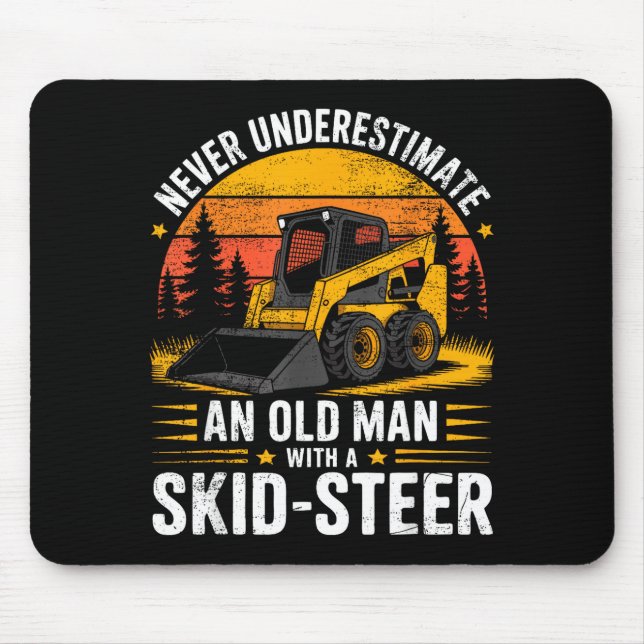 Tapis De Souris Dad Skid Steer Operator Father Construction Heavy  (Devant)
