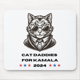 Tapis De Souris Daddie De Chat Pour Kamala Drôle Chat Papa Voter É
