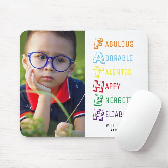 Tapis De Souris DADDY acronyme, avec photo Souris (Avec souris)