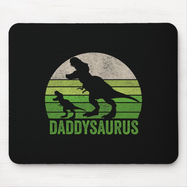 Tapis De Souris Daddy Dinosaur Daddy Daddy Funny Fête des pères Ca (Devant)