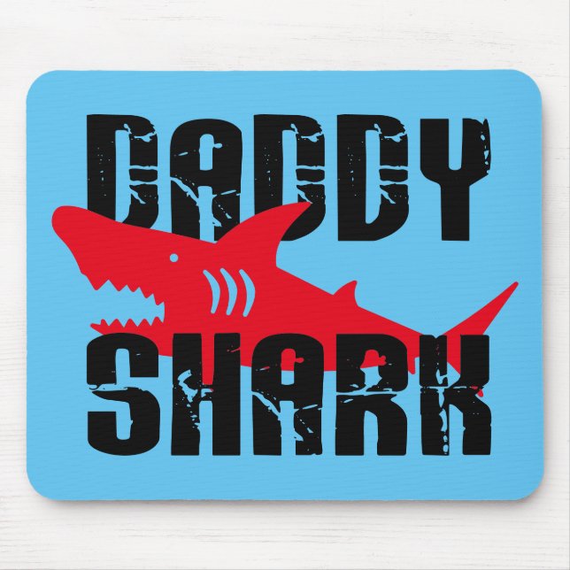 Tapis De Souris Daddy Shark Worn Graphic (Devant)