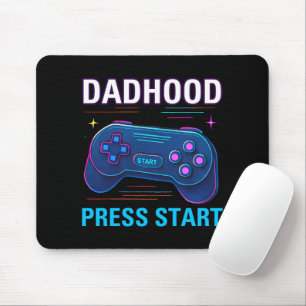 Tapis De Souris Dadhood Press Start Retro Gamer Design Mouse Pad