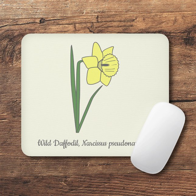 Tapis De Souris Daffodile botanique Pastel Flower (Botanical Daffodil Mouse Pad)