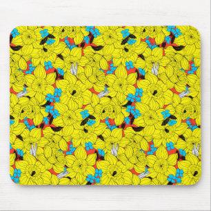 Tapis De Souris Daffodiques motif floral printanier