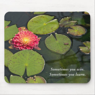 Tapis De Souris Dahlia flottante dans l'étang