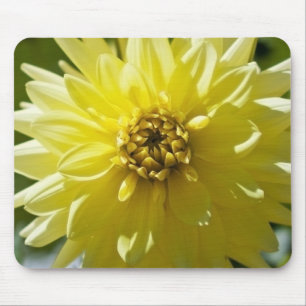 Tapis De Souris Dahlia Mousepad jaune