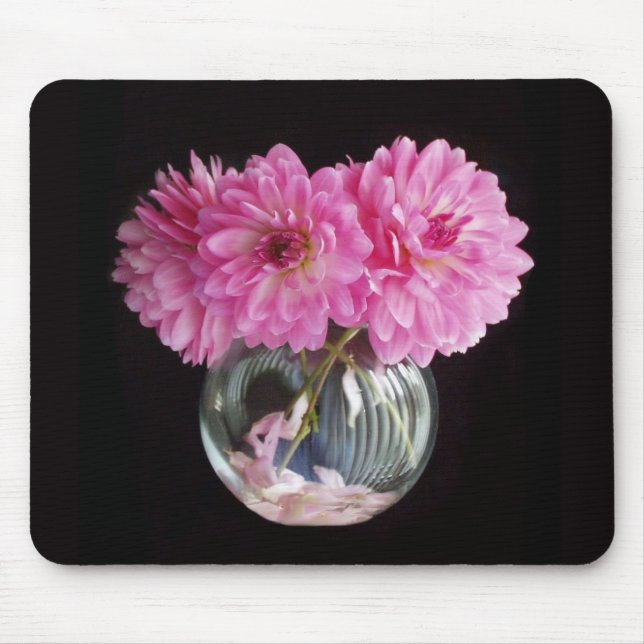 Tapis De Souris Dahlia rose Mousepad (Devant)