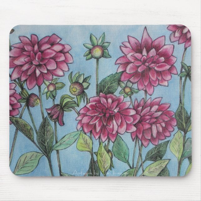 Tapis De Souris Dahlias pour vous MOUSEPAD (Devant)