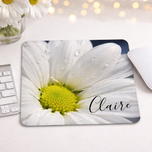Tapis De Souris Daisée avec Dew Drops Pad de souris