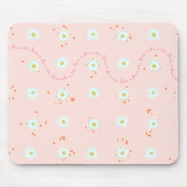 Tapis De Souris Daisies Enregistrer la date (Devant)
