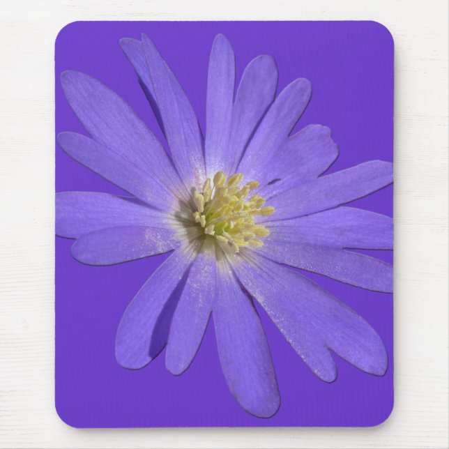 Tapis De Souris Daisies Mousepad Blue Flowers Décor d'ordinateur (Devant)