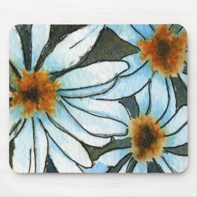 Tapis De Souris "Daisy #1" Mousepad floral (Devant)
