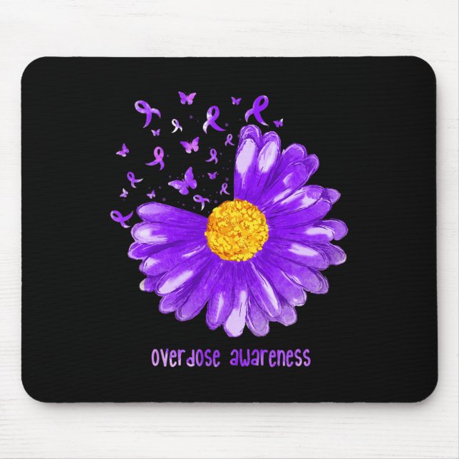 Tapis De Souris Daisy Butterfly Purple Ribbon (Devant)