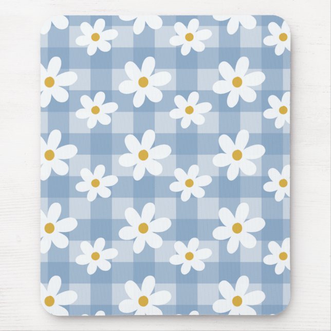 Tapis De Souris Daisy Days Mousepad - En vichy Bleu (Devant)