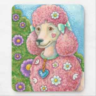 Tapis De Souris DAISY Le français Pink Poodle MOUSE PAD