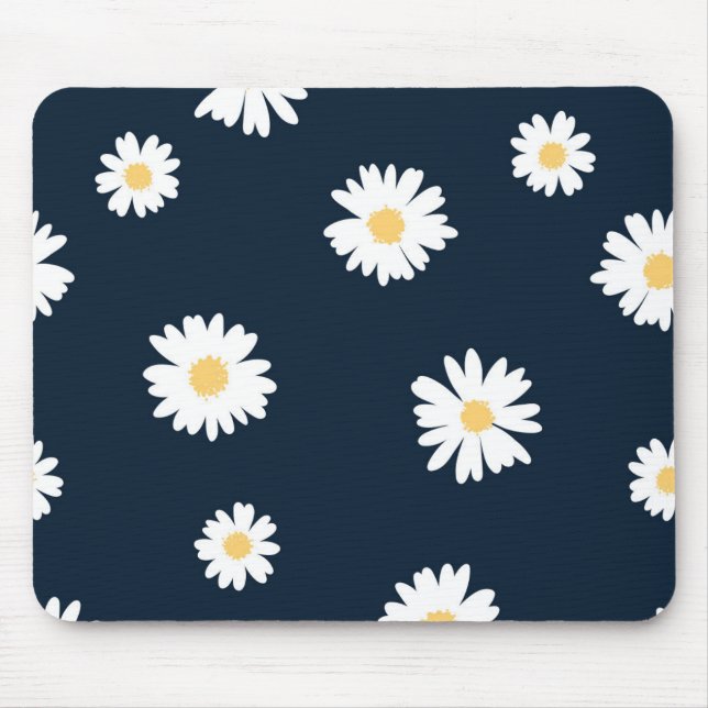 Tapis De Souris Daisy On Blue Motif (Devant)