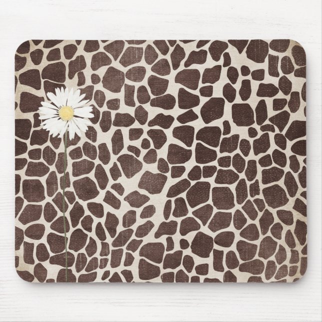 Tapis De Souris Daisy on Giraffe Print (Devant)
