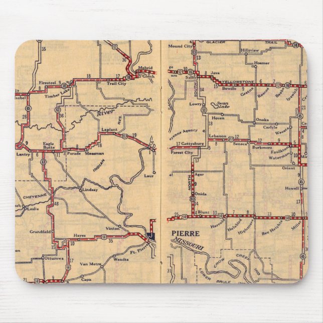 Tapis De Souris Dakota du Sud (Devant)