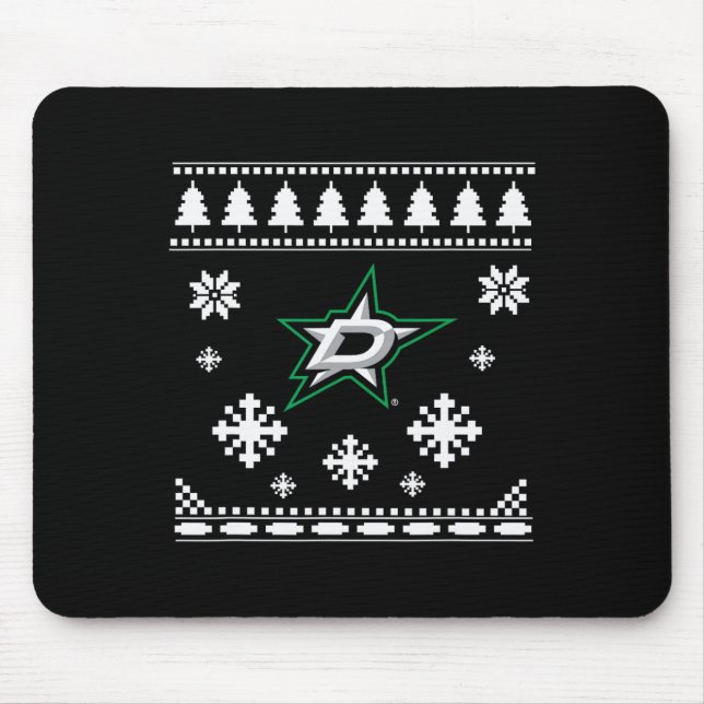 Tapis De Souris Dallas Stars Ugly Christmas Sweater Holidaze (Devant)
