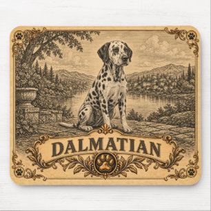 Tapis De Souris Dalmatien, Chien de Patrimoine Vintage