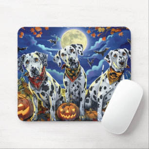 Tapis De Souris Dalmatien Halloween Épouvantable