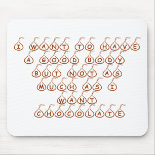 Tapis de souris d'amant de chocolat