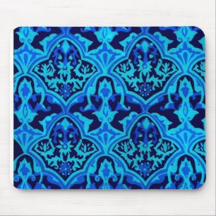 Tapis De Souris Damas bleu