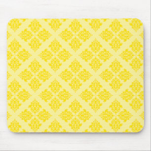 Tapis De Souris Damas marocaine jaune or