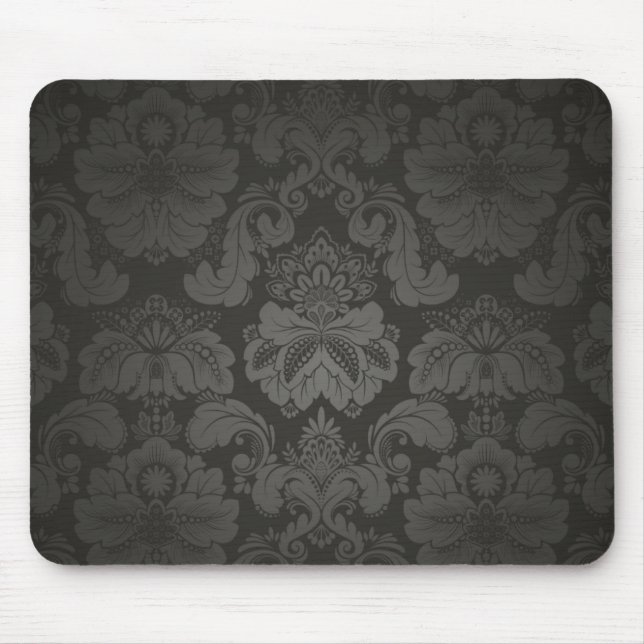 Tapis De Souris Damas noir élégant (Devant)